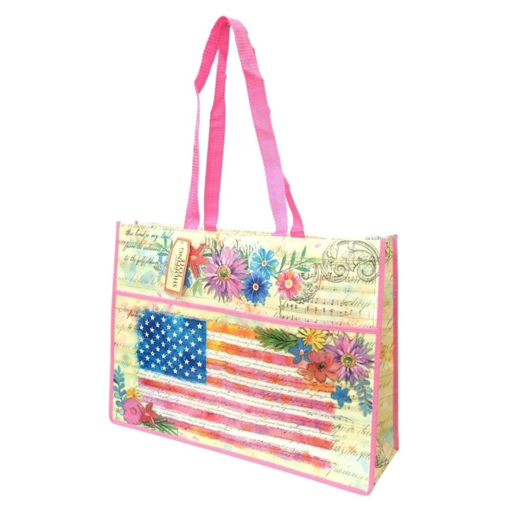 Punch Studio Floral USA Large Tote Bag (42702)